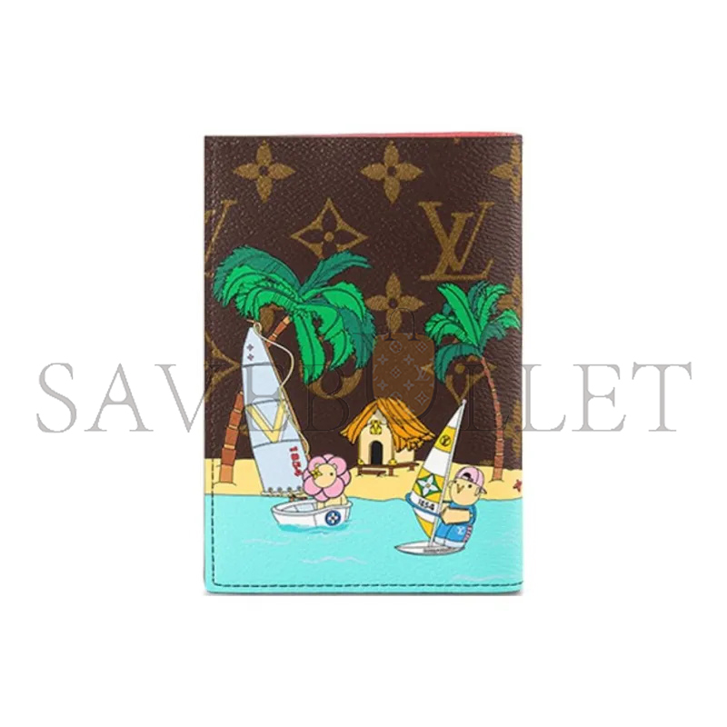 l0*is V*t0n monogram coated canvas passport brown m82625 (14*10.5cm)